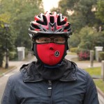 Neoprene face protection mask, red color